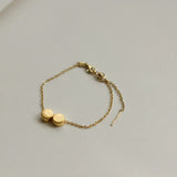 HORIZON Mini Round Initial Bracelet (Sterling Silver/Gold Vermeil)