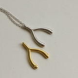ZO Wishbone Initial Necklace