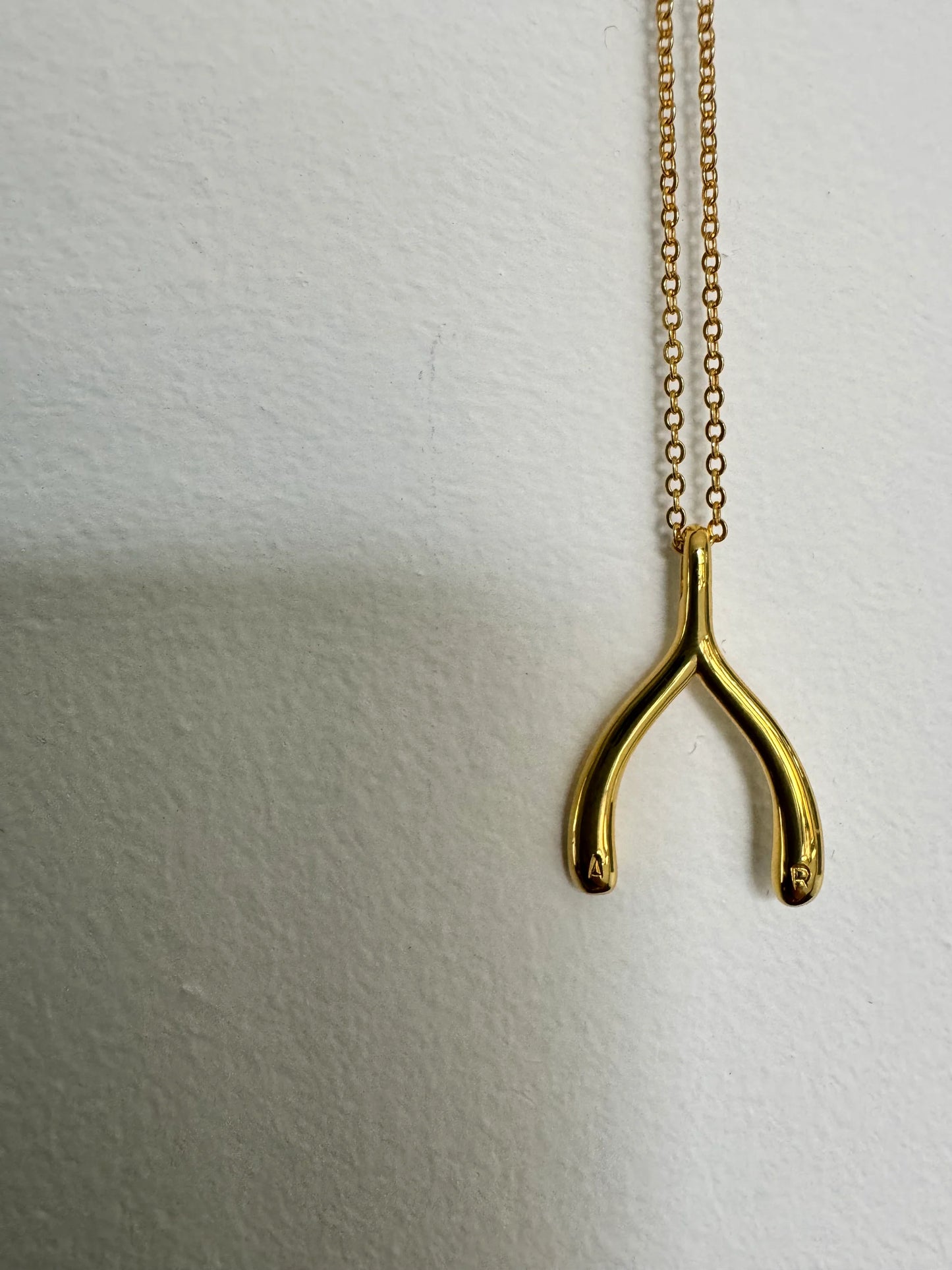 ZO Wishbone Initial Necklace