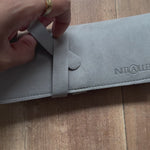 Foldable soft jewellery pouch with compartments 