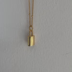 Gold vermeil initial lock necklace 
