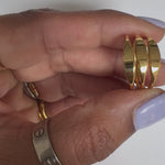 Waterproof, gold stainless steel, initial signet ring 