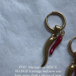 Chilli charm waterproof earrings 