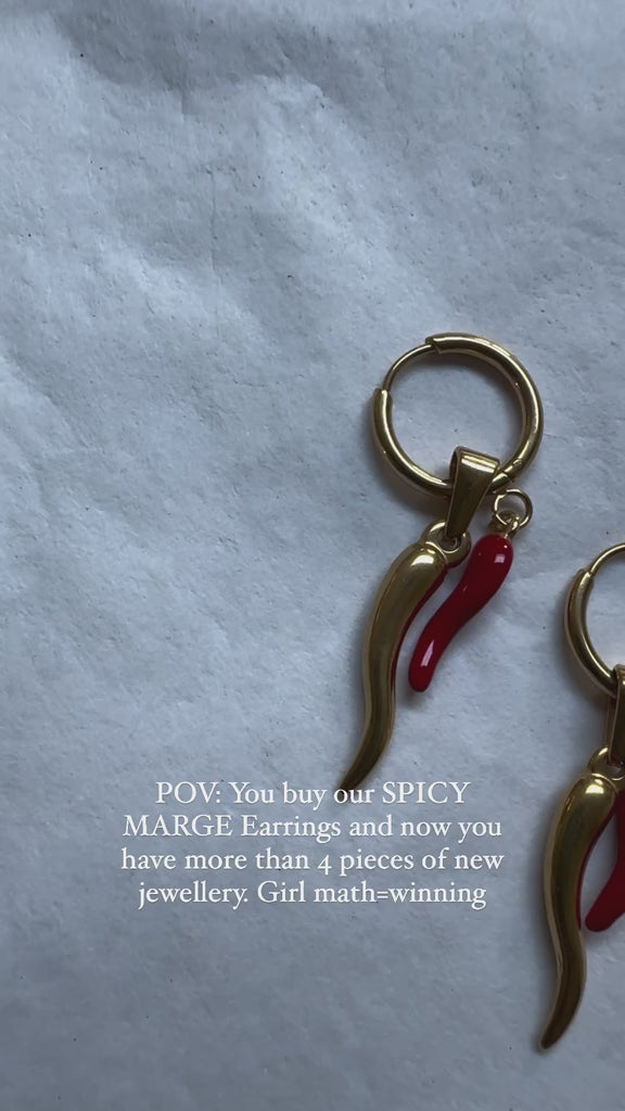 Chilli charm waterproof earrings 