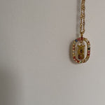 Zodiac initial necklace. Waterproof with coloured stones