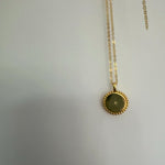 Beaded initial necklace, gold vermeil 
